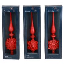 položky Topper na vánoční stromeček červený Topper na vánoční stromeček skleněný V34cm 1 kus