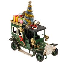 položky Vánoční dekorace auto vánoční auto vintage zelené 15×7×16cm