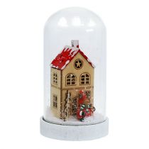 položky Vánoční dekorace domeček se skleněným zvonkem Ø9cm V16,5cm