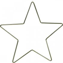Vánoční dekorace kovová hvězda zlatá dekorace přívěsek hvězda 20cm 6ks