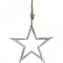 položky Vánoční dekorace hvězda, adventní dekorace, přívěsek hvězda stříbrná Š15,5cm