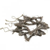 položky Vánoční dekorace hvězda bílé prané hvězdy k zavěšení jilm 30cm 4ks