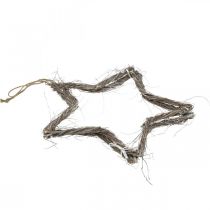 položky Vánoční dekorace hvězda dekorace na okno praný bílý jilm Ø40cm 2ks