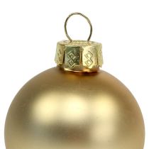 položky Vánoční koule 4cm zlatá lesklá/matné sklo 24ks