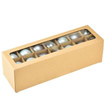 položky Dekorativní vánoční koule skleněné modrošedé matné, lesklé 5cm 24 ks