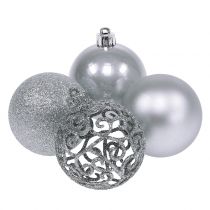 položky Vánoční koule stříbrná Ø6cm 16ks