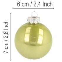 položky Sada vánočních ozdob, barevné lesklé vánoční ozdoby, 60 mm, 24 kusů