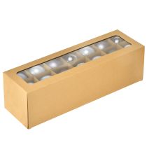 položky Skleněné vánoční ozdoby na stromeček, sada 3 kusů – světle modrá, modrá, metalická modrá a matná, s ramínkem, 6 cm, 24 kusů