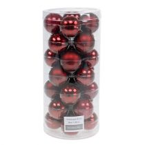 položky Vánoční koule skleněná Ø4cm Bordeaux mix 24 ks