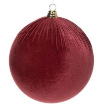 položky Velká červená sametová vánoční ozdoba na zavěšení, 25 cm, 2 kusy