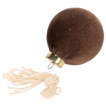položky Vánoční ozdoby, sametový vzhled, mix teplých barev, 8 cm, 12 kusů