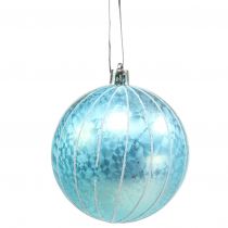položky Vánoční koule plastová modro-tyrkysová Ø8cm 2ks