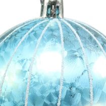 položky Vánoční koule plastová modro-tyrkysová Ø8cm 2ks