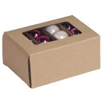 položky Skleněné vánoční ozdoby, mini bobule béžově růžové, Ø3cm, 22 kusů