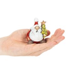 položky Figurka Santa Clause s vánoční ozdobou, 7 cm, 2 kusy