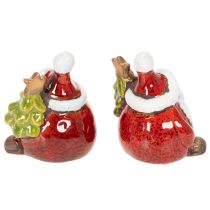 položky Figurka Santa Clause s vánoční ozdobou, 7 cm, 2 kusy