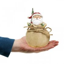 položky Dekorativní figurka Santa Claus v pytli Vánoční dekorace Ø8cm/V13cm 2 kusy