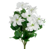 Poinsettia kytice bílá L45cm