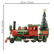 položky Vánoční vláček s jedlovou lokomotivou vánoční zelená 20cm
