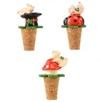 položky Vínový korek šampaňský korkový zátka na víno šťastné symboly 6,5cm 3 ks