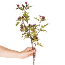 položky Umělá větvička hlohu s červenými bobulemi, dekorace, 110 cm