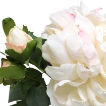 položky Bílé růže umělá růže velká se třemi poupaty 57cm