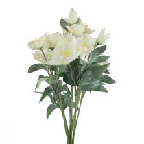 Bílé vánoční růže Umělé vánoční květiny matné L40cm