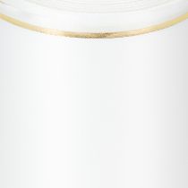 položky Bílá věncová stuha se zlatým okrajem pro počítačový tisk, saténová stuha, voděodolná, 25m x 125mm