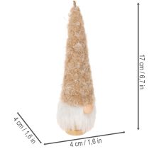 položky Dekorativní figurka trpaslíka s vousy k zavěšení, 17 cm, 6 dílů