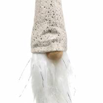položky Gnome se špičatým kloboukem k zavěšení krémový 48cm L57cm 3ks