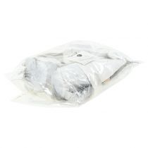 položky Vánoční skřítci s vousy bílý, šedý 12cm 4 ks