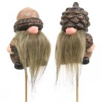 Keramické kužely a žaludy Gnome ozdobná zátka 8 / 8,5 cm 4ks