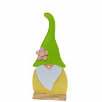 Trpaslík trpaslík stojící filc zelený, dekorace do výlohy 22cm x 6cm V51cm