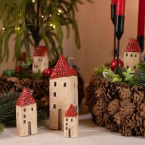 položky Adventní lucerna s keramickým domečkem, podzimní dekorace V18/18,5 cm 2 ks