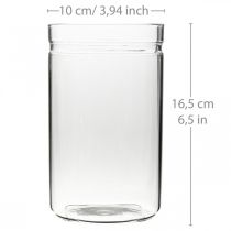 položky Váza na květiny, skleněný válec, skleněná váza kulatá Ø10cm V16,5cm