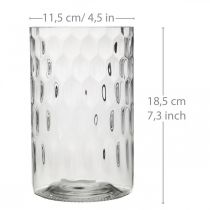 Váza na květiny, skleněná váza, sklo svíčka, skleněná lucerna Ø11,5cm H18,5cm