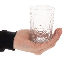 položky Skleněná lucerna na hurikán, svícen, držák na čajové svíčky, sklo Ø7,5 cm V10 cm