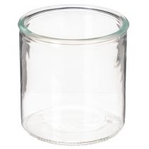 položky Skleněná válcová váza, průhledná, univerzální, 10 cm, 3 kusy