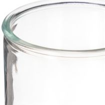 položky Skleněná válcová váza, průhledná, univerzální, 10 cm, 3 kusy