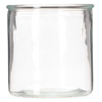 položky Skleněná válcová váza, průhledná, univerzální, 10 cm, 3 kusy
