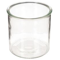 položky Skleněný držák na čajové svíčky, kulatý, čiré sklo, univerzální, 12 cm, 2 kusy