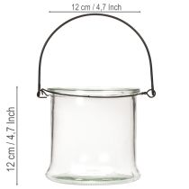 položky Skleněná závěsná lucerna Ø12cm V12,5cm 2 ks