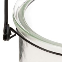 položky Skleněná závěsná lucerna Ø12cm V12,5cm 2 ks