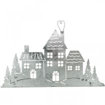 položky Vánoční dekorace domečky, svícen na čajovou svíčku kovový L20cm