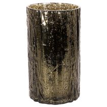položky Skleněný svícen na čajové svíčky s hlavou jelena a reliéfy stromů, zimní dekorace, 26 cm