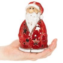 položky Dekorativní figurka Santa Clause jako svíčka na čajové svíčky s hvězdami, dekorace na stůl, 15 cm