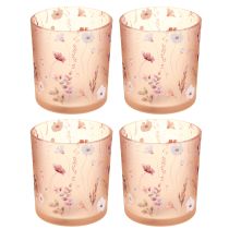 položky Elegantní svícen s jemným květinovým vzorem pro harmonickou výzdobu místnosti, 8 cm, 4 kusy