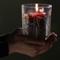 položky Dekorativní skleněná lucerna s motivem motýlí louky pro stylové bytové doplňky, 18 cm, 2 kusy