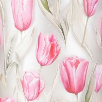 položky Elegantní lucerna s motivem tulipánů pro jarní dekoraci, 12,5 cm, 2 kusy.