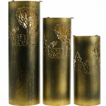 položky Vintage svícen kovový jelen 30/38,5/45 cm sada 3 ks